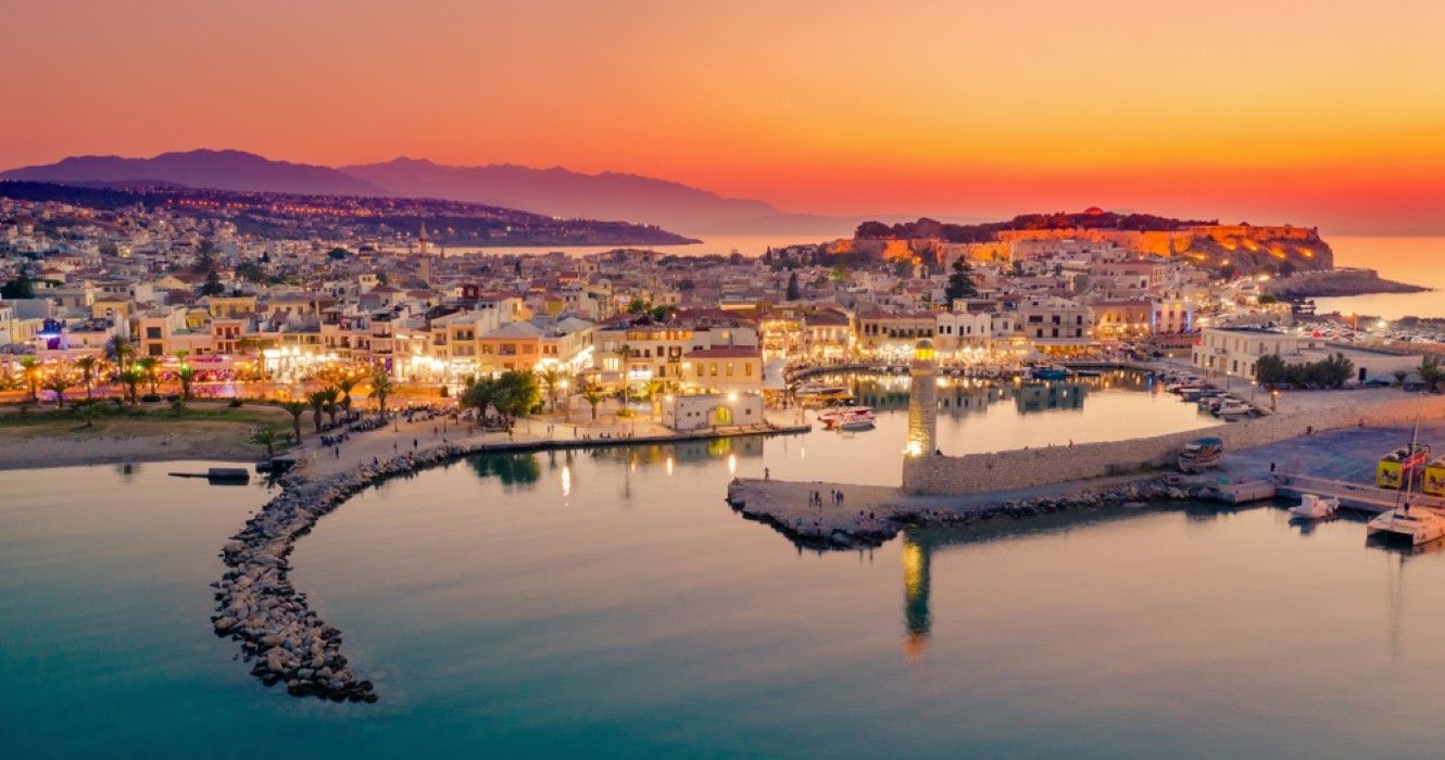 Rethymno city at Crete island in Greece