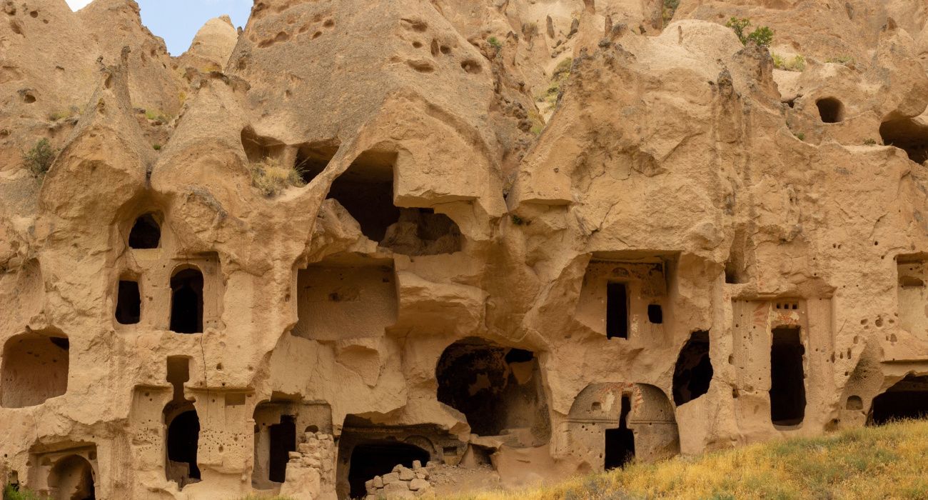 Rock hewn caves and homes in Cappadocia