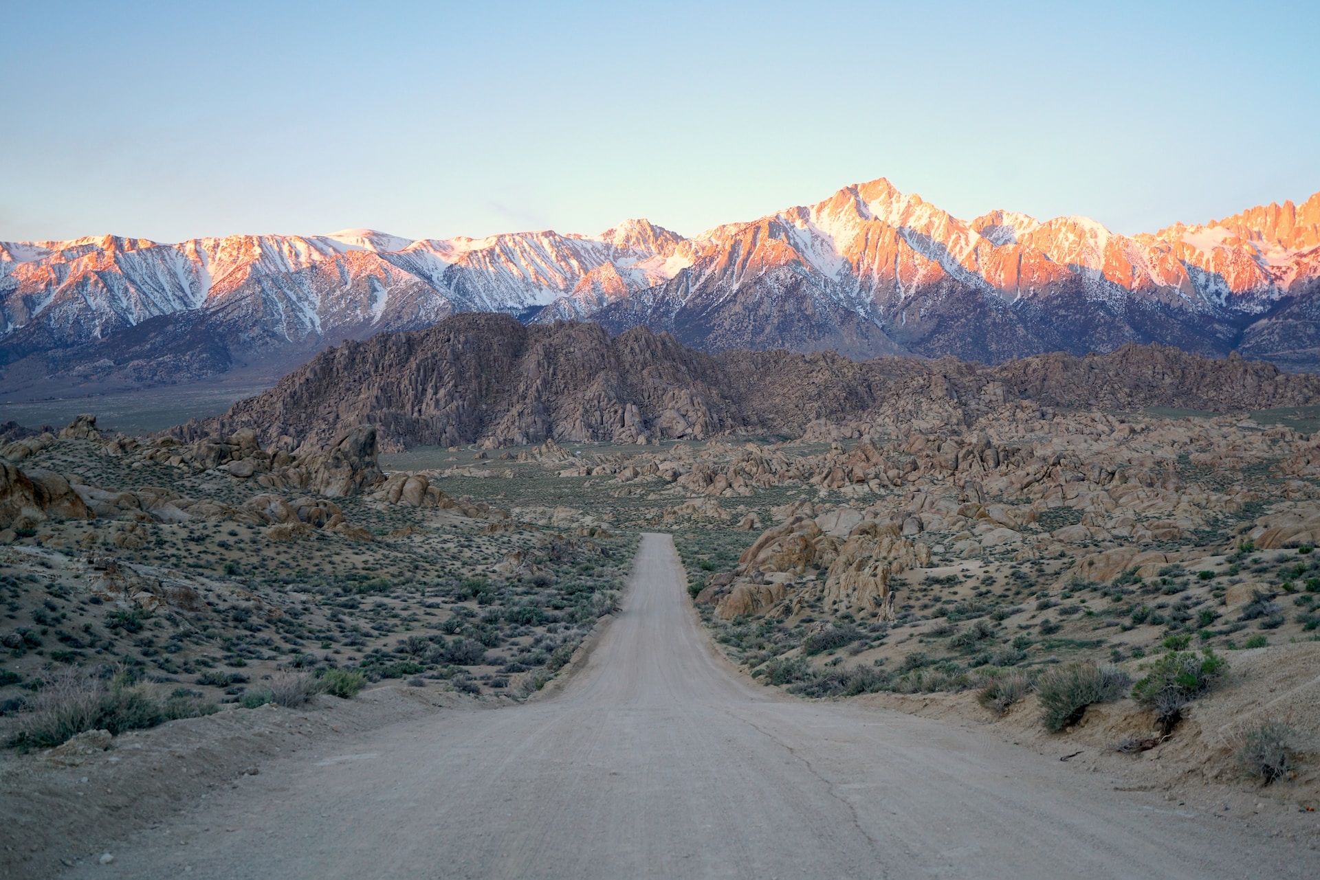 A view of the Alabama Hills in Lone Pine, California