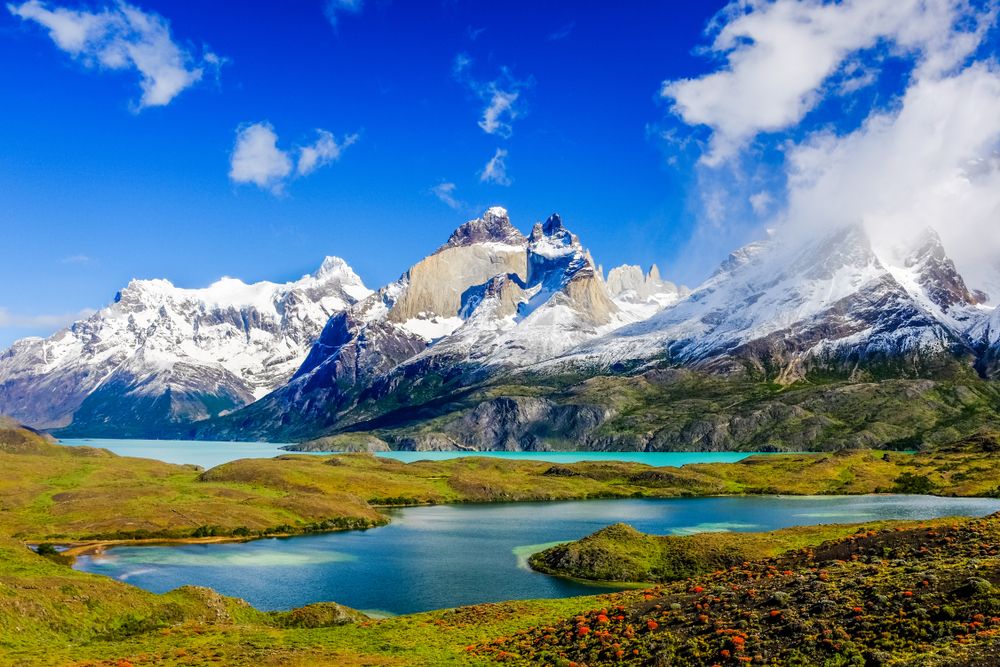 Beautiful Patagonia landscape of Andes mountain range