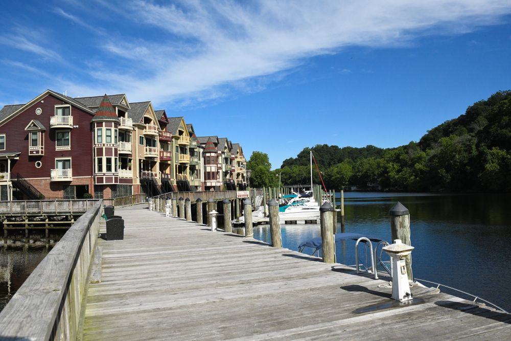 The waterfront of Occoquan, Virginia