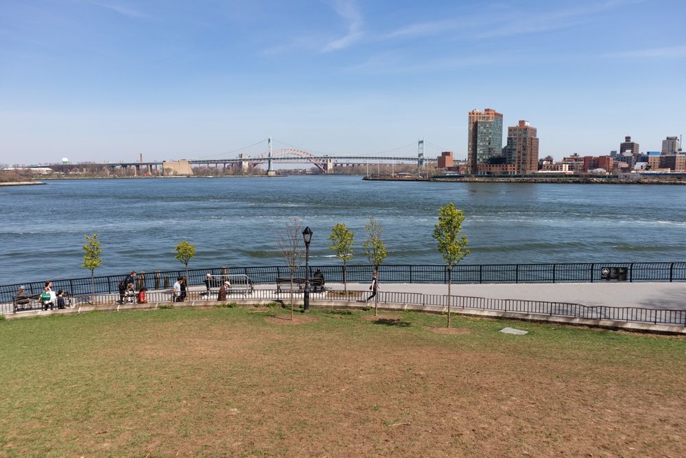 Carl Schurz Park along the East River during Spring on the Upper East Side of New York City