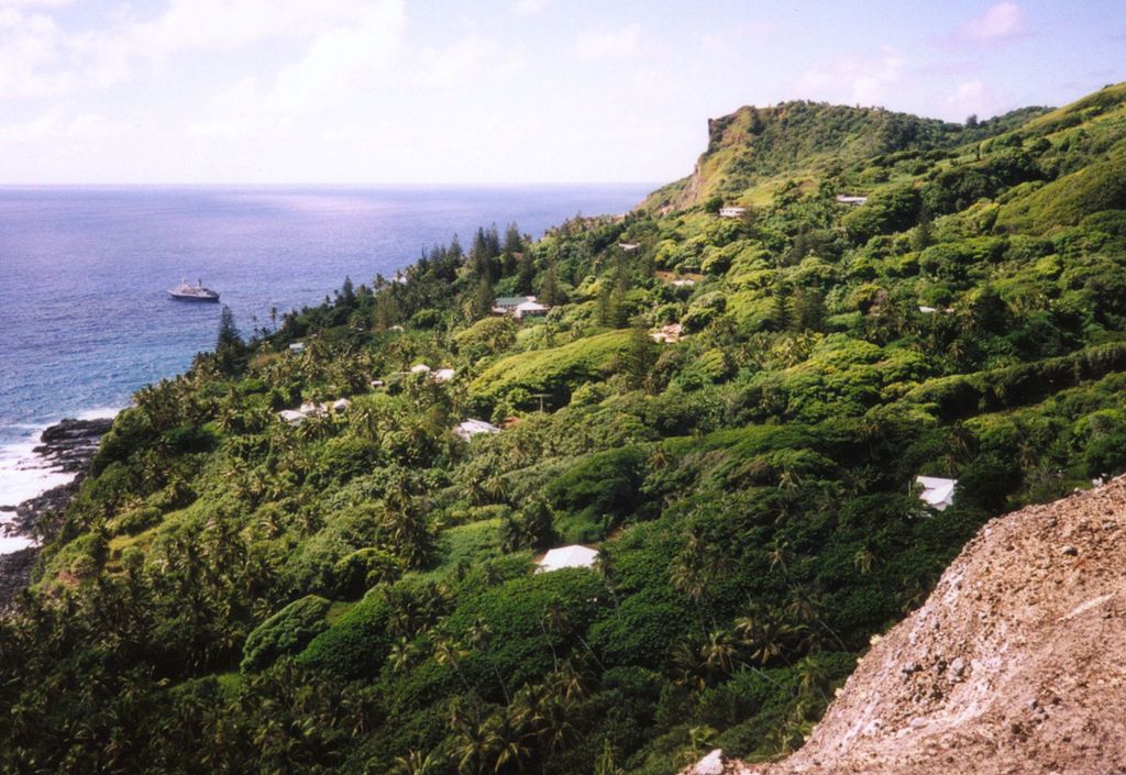 Stunning panorama of Adamstown, Pitcairn Islands