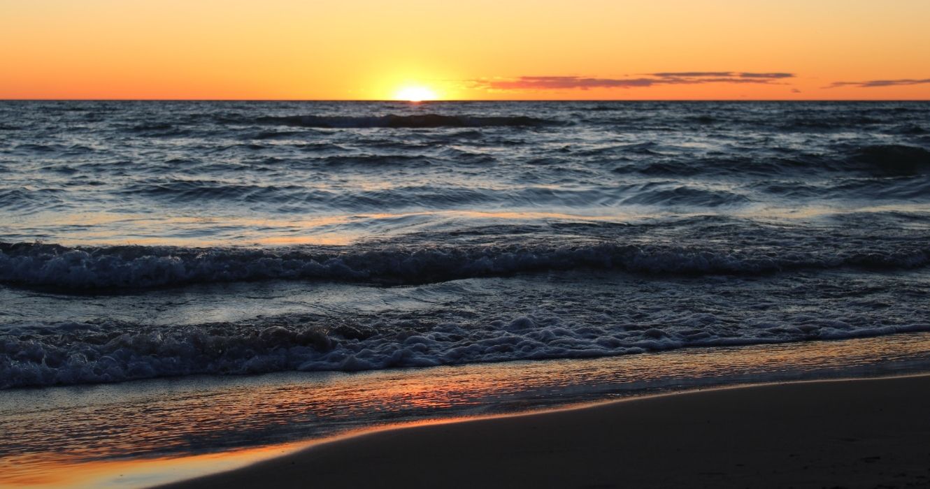 Sunset at Lake Michigan from Ludington Michigan