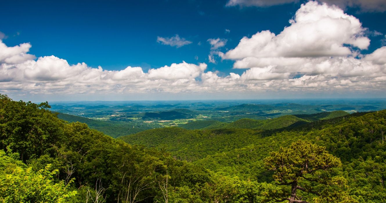 View of Piedmont in Virginia, Shenandoah National Park