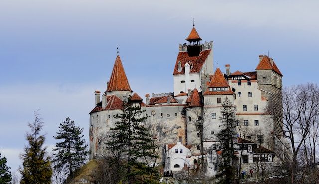 Bran Castle: Historic fortress often associated with the Dracula legend, Romania.
