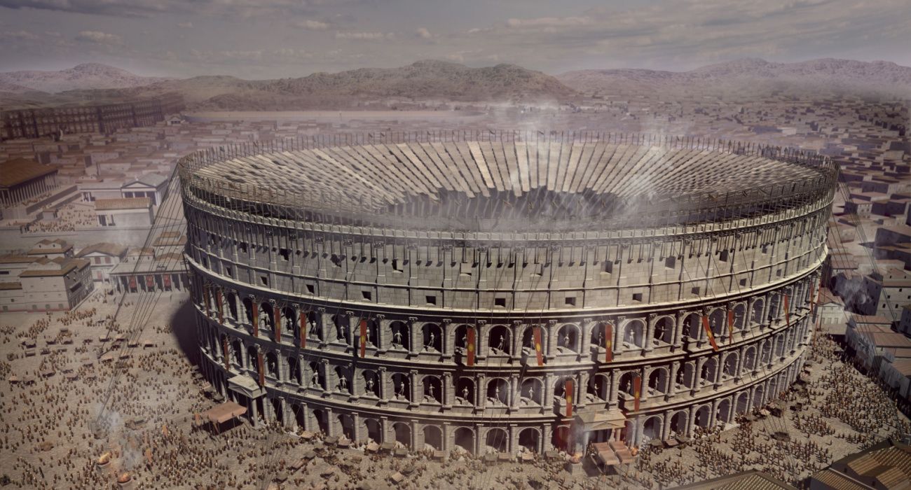 3D Rendering of The Colosseum in Ancient Rome