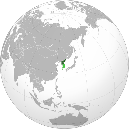 North Korea on the map