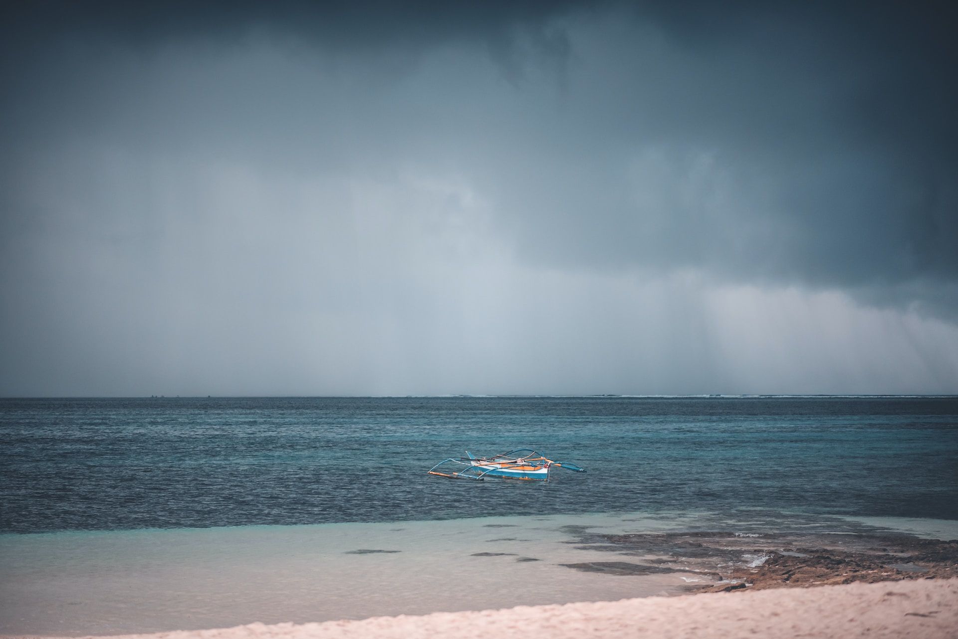A Lone Boat near Camigun Island, the Philippines