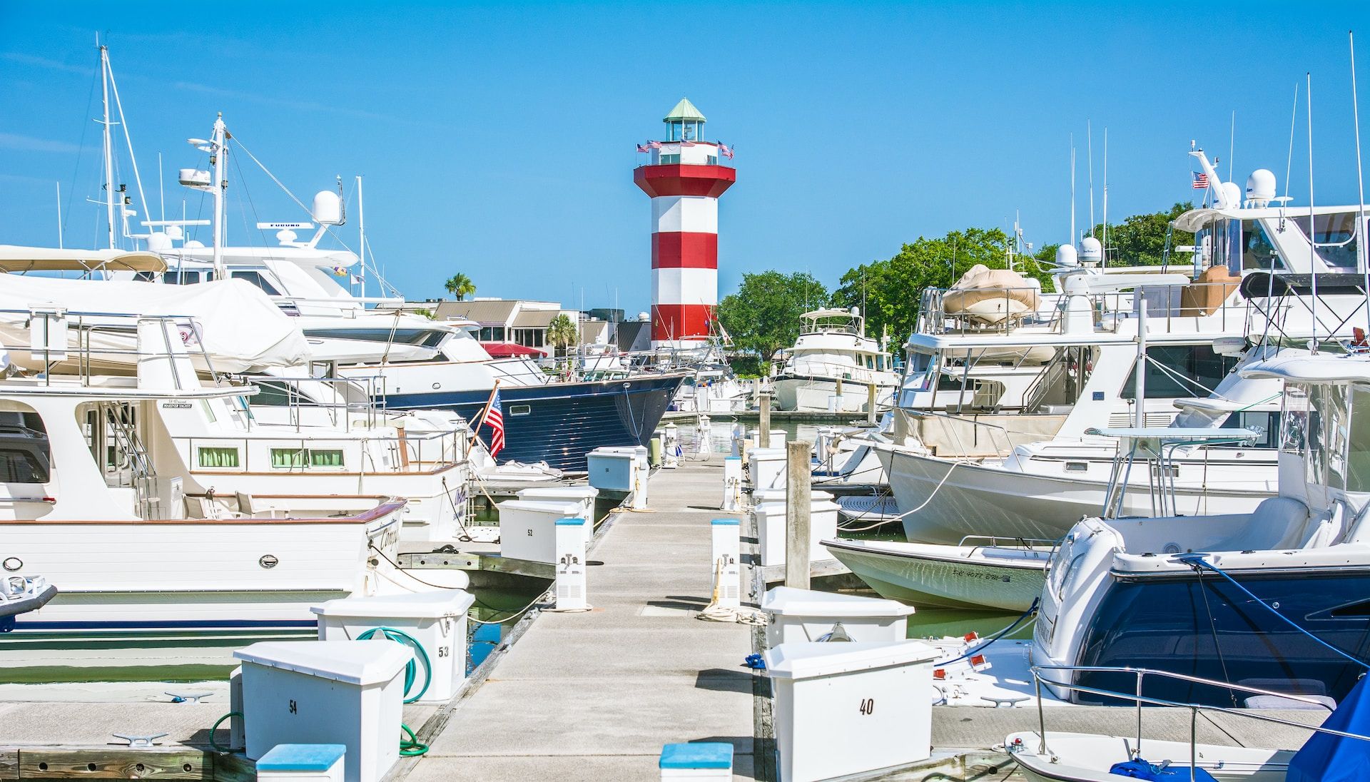 Boats on Hilton Head Island dock