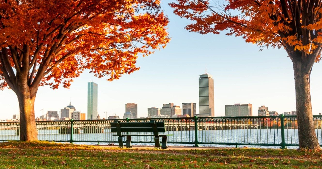 Boston Skyline in autumn