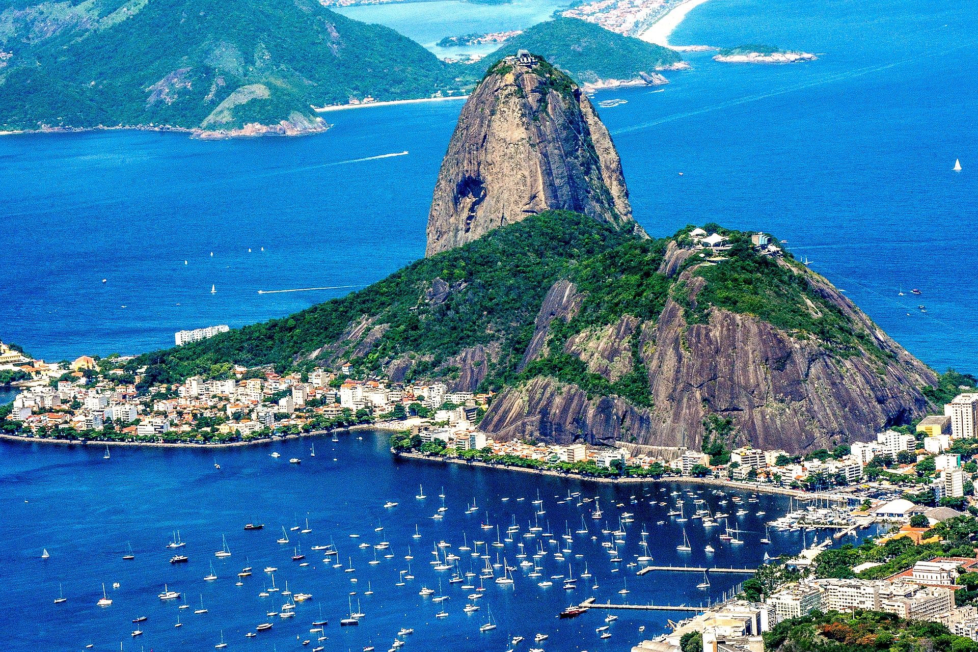 Sugar loaf mountain in Rio de Janeiro Brazil