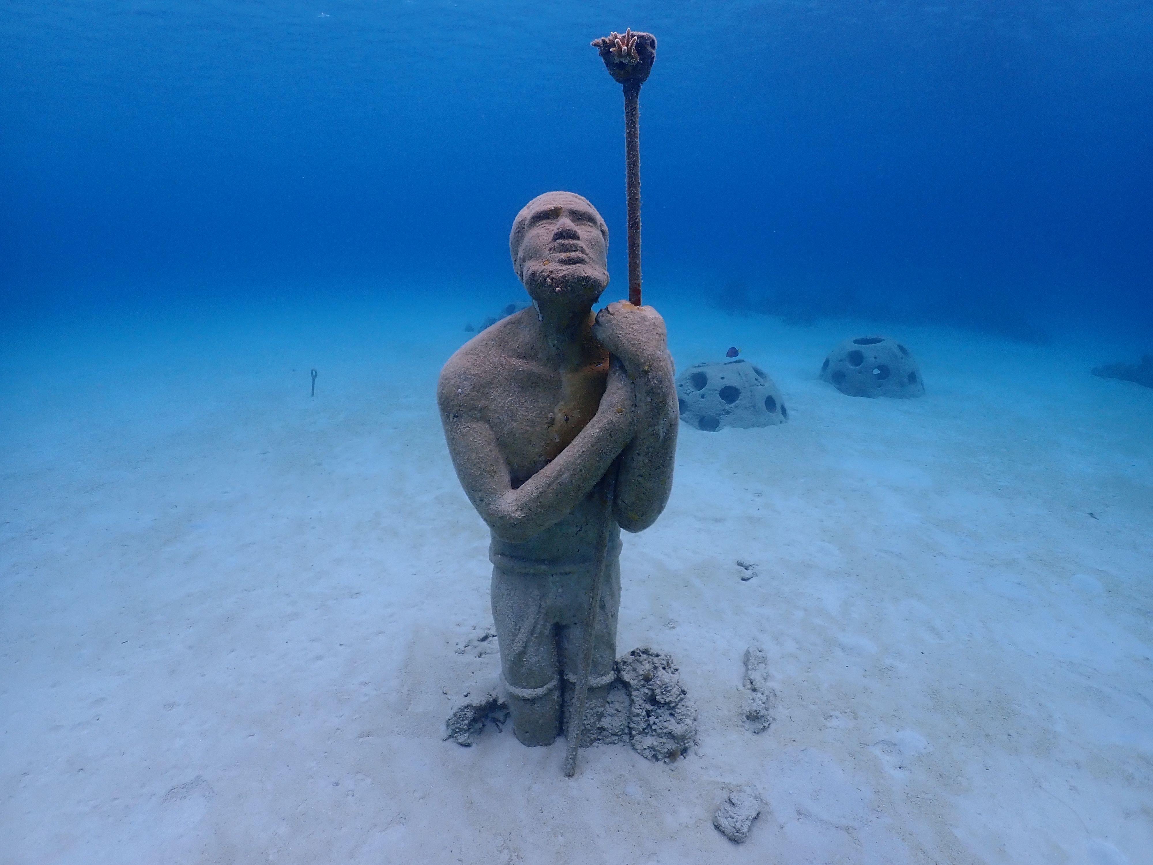 Virtuoso Man by Willicey Tynes part of BREEF Sir Nicholas Nuttall Tropical Coral Reef Sculpture Garden
