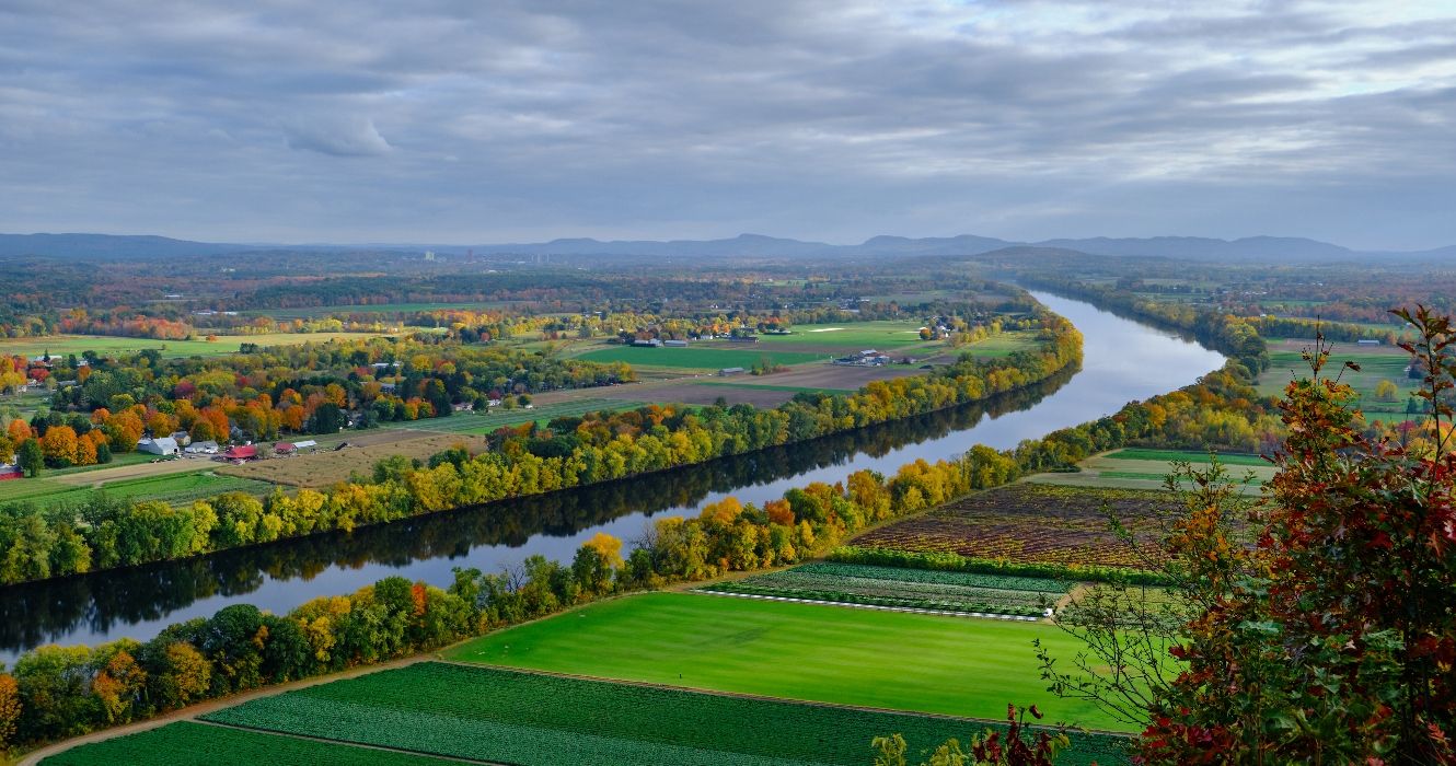 Connecticut River flowing through the Pioneer Valley