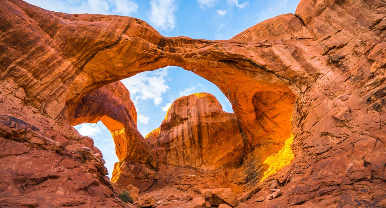 Utah s Rare Double Arch Is Also The Highest Arch In The State