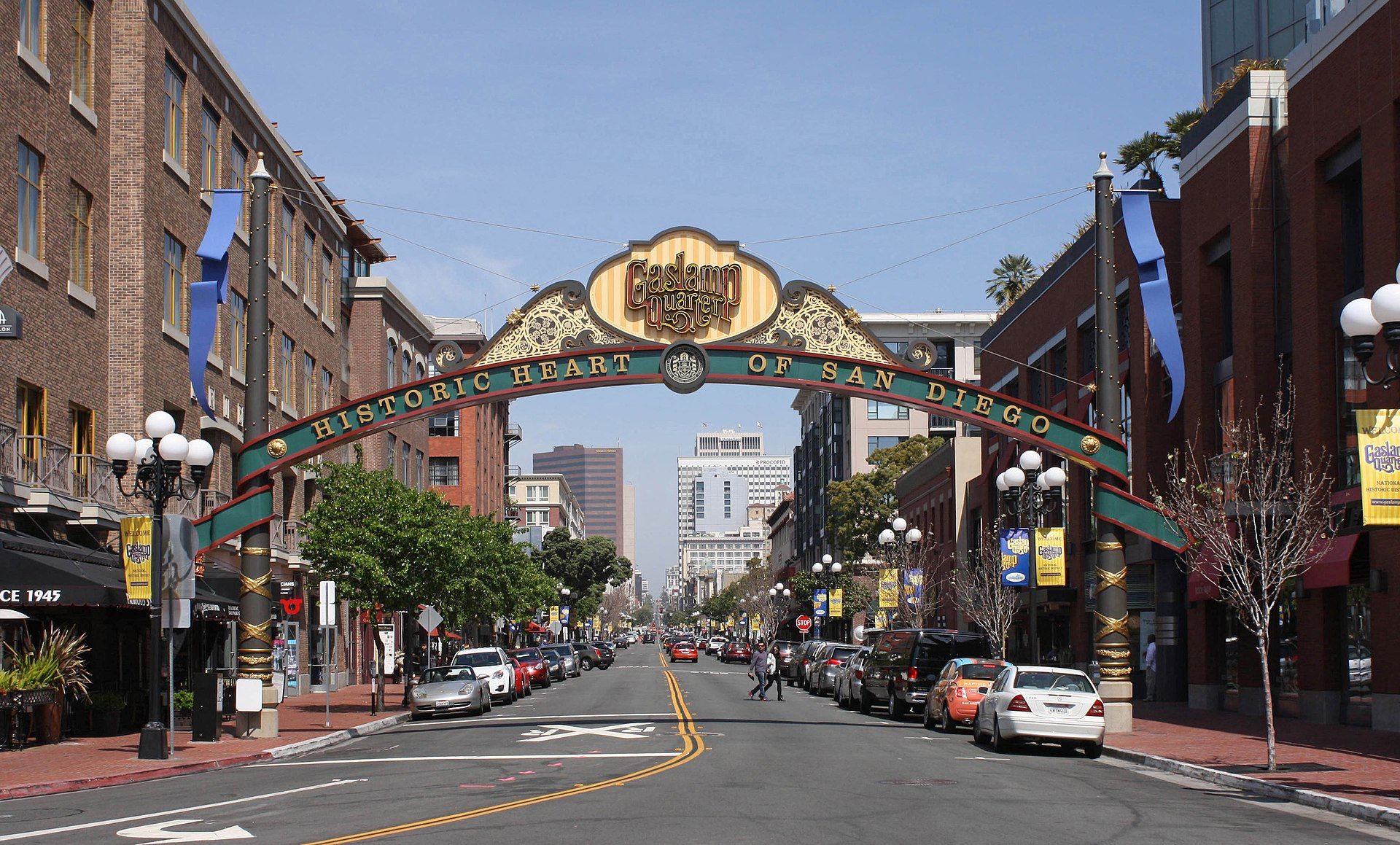 The Gaslamp Quarter sign in San Diego