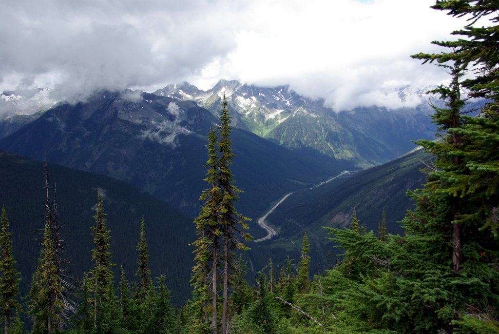 The mountains of Glacier National Park in British Columbia, Canada