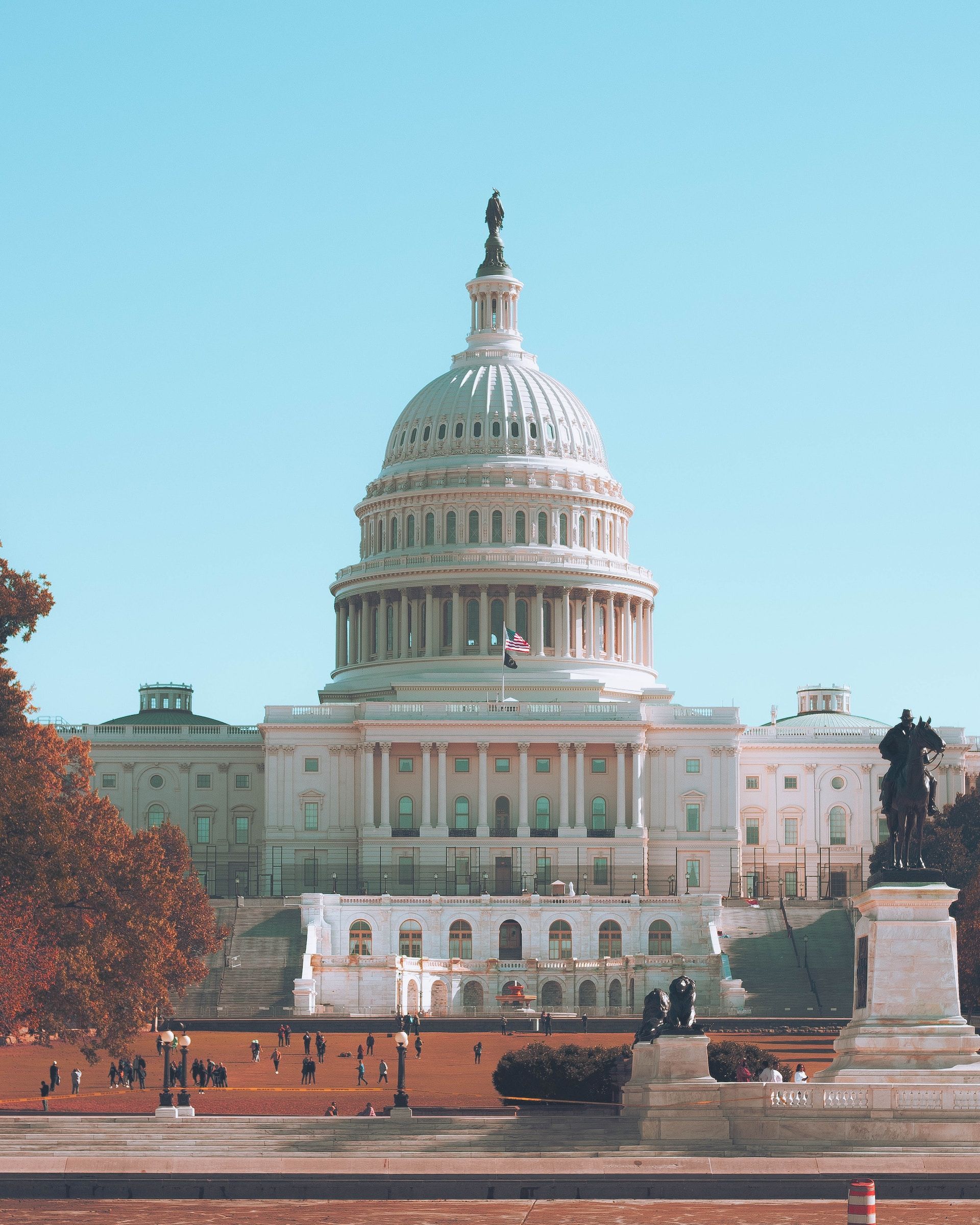 The US Capitol In The Fall In Washington, United States