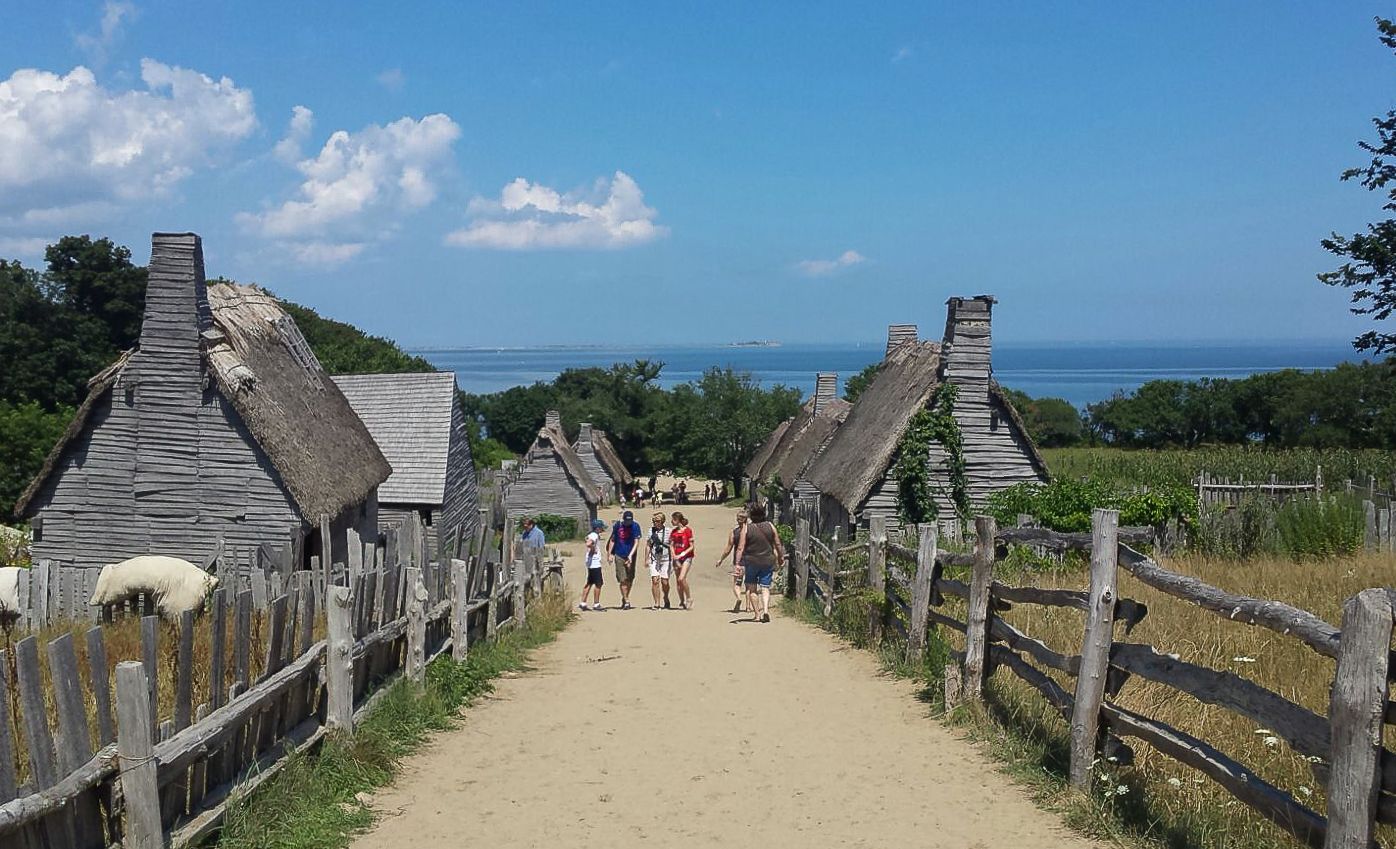 Houses of the Plimoth Plantation at Plymouth, Massachusetts