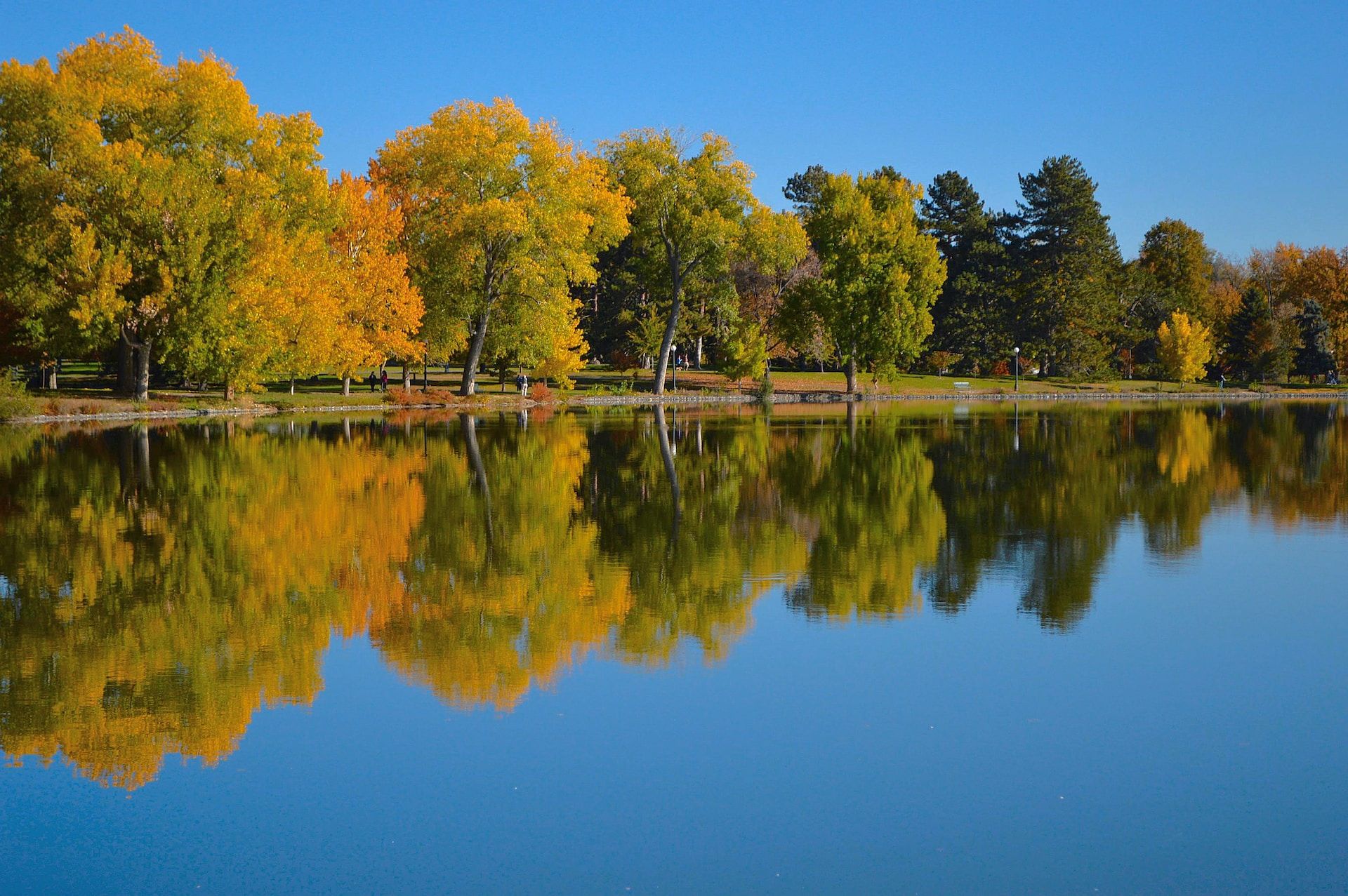 View of Washington Park in Denver, Colorado