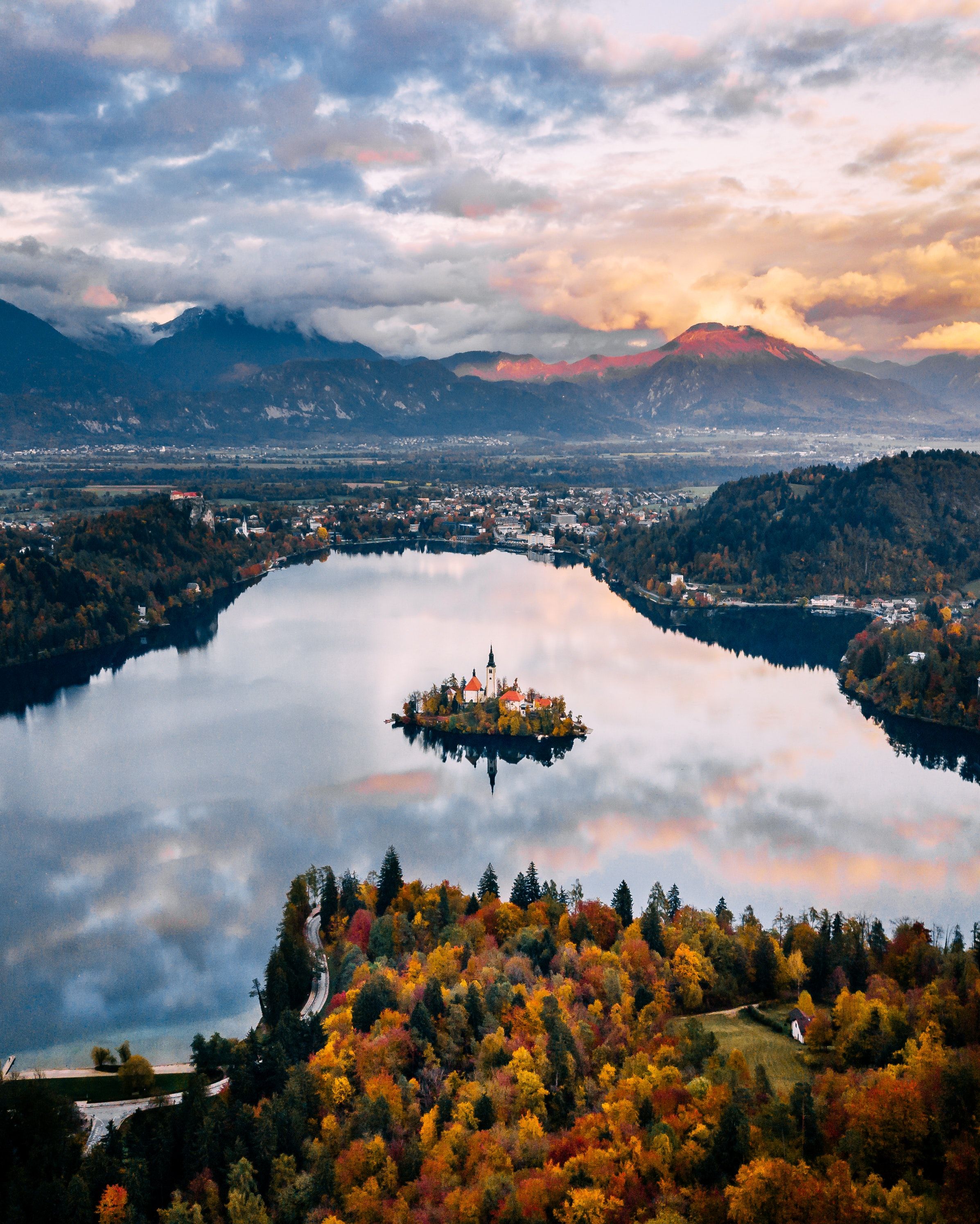 Lake Bled, Slovenia in the fall