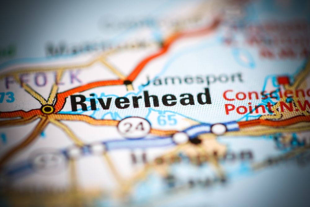 Map showing Riverhead New York