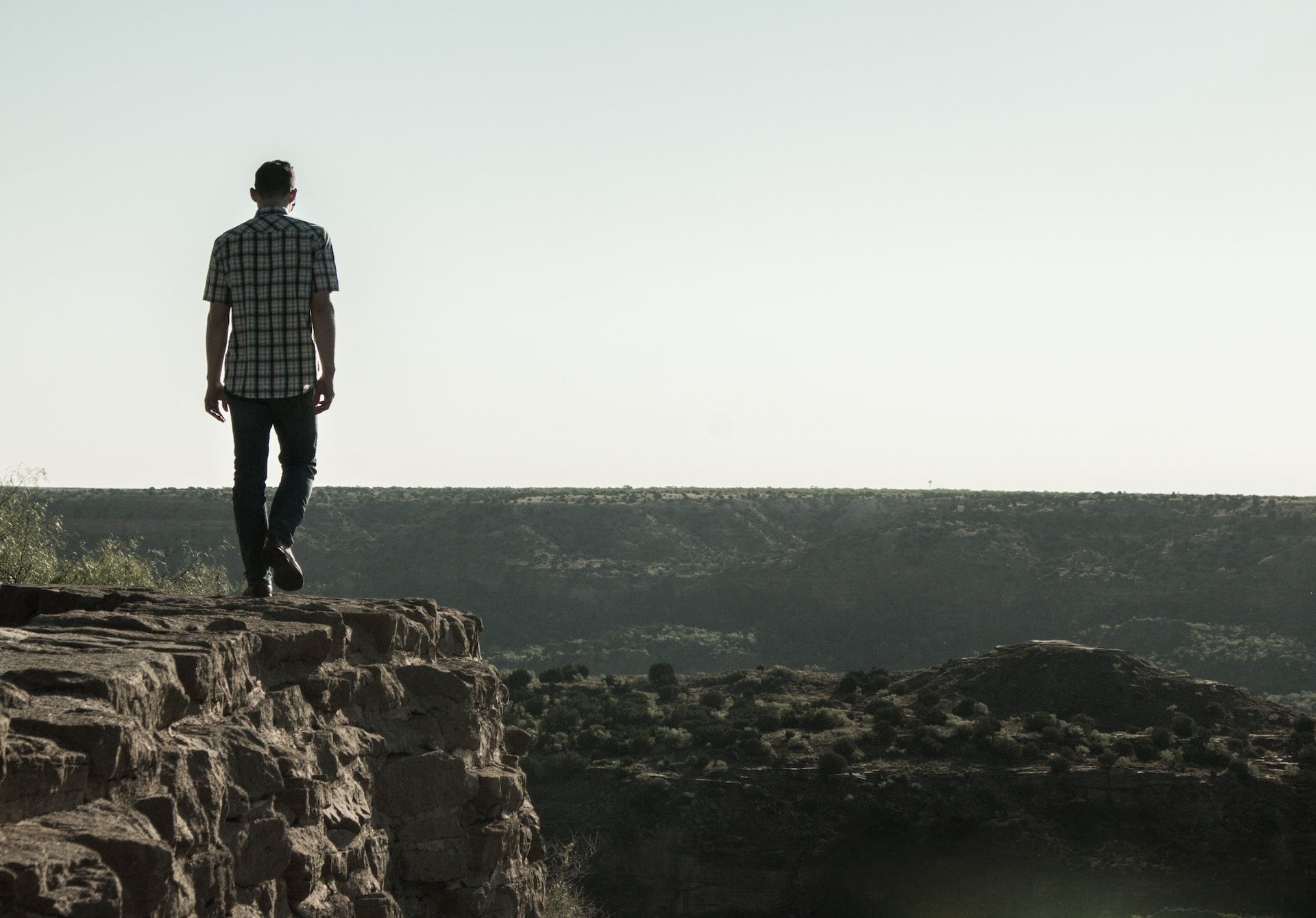 A Person Looking Over Palo Duro Canyon State Park, Texas, USA