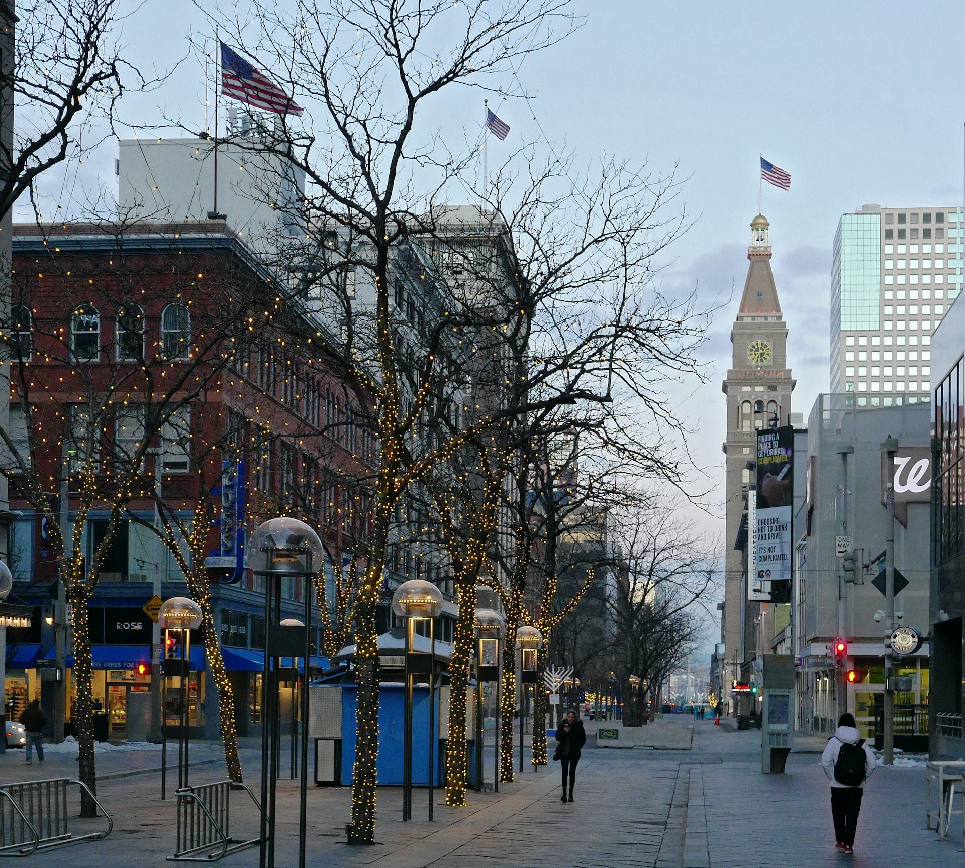 View of 16th Street Mall in Denver, Colorado