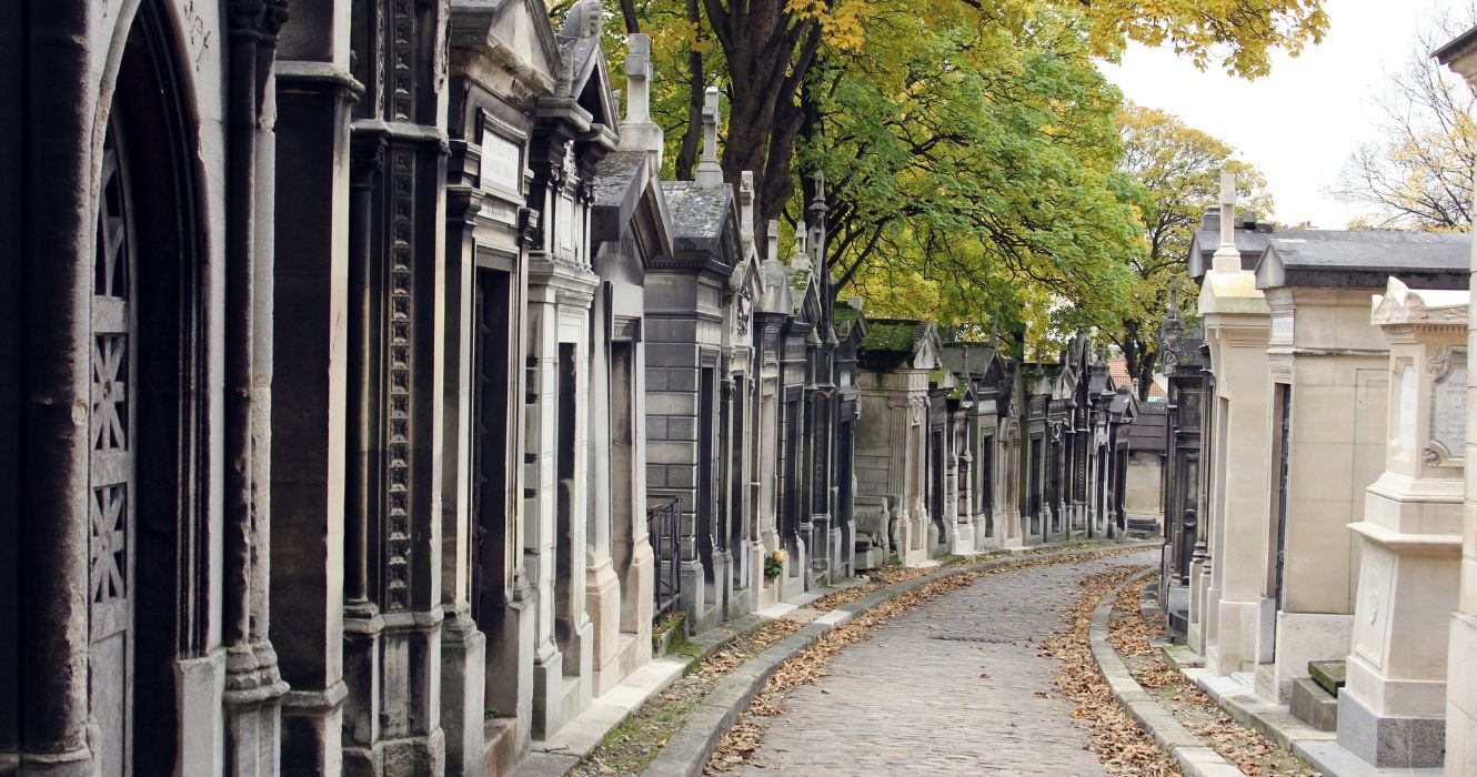 Pere Lachaise Cemetery in Paris France