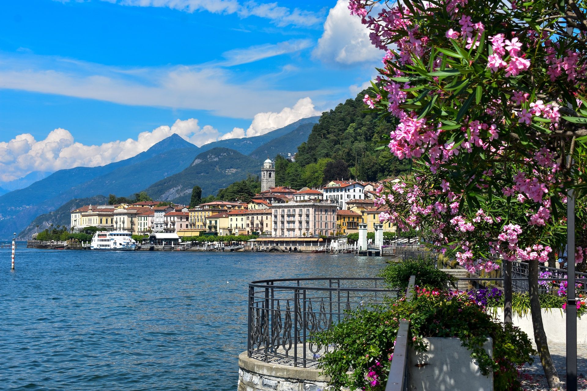 Lakeside promenade in Como, Italy