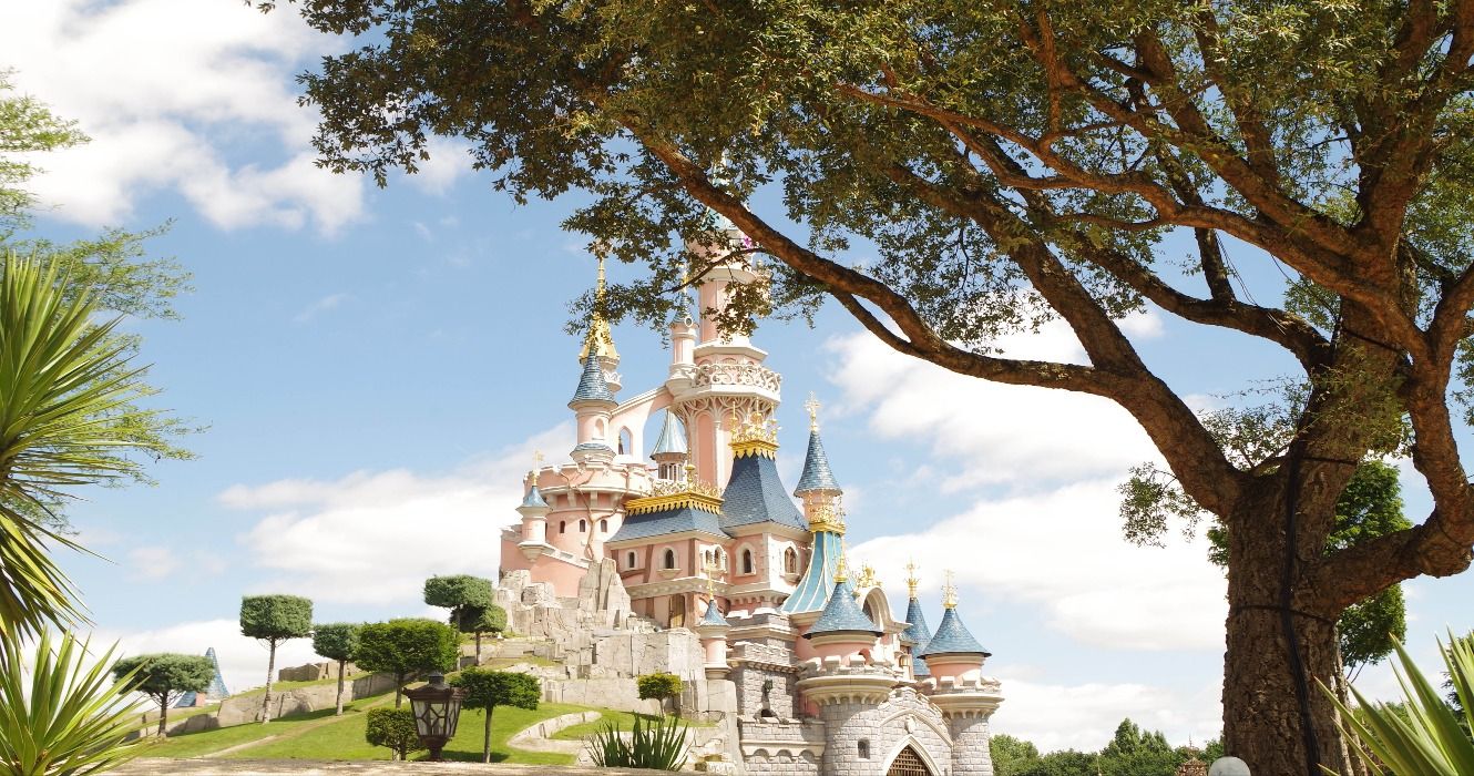 Disneyland Paris castle in Paris, France