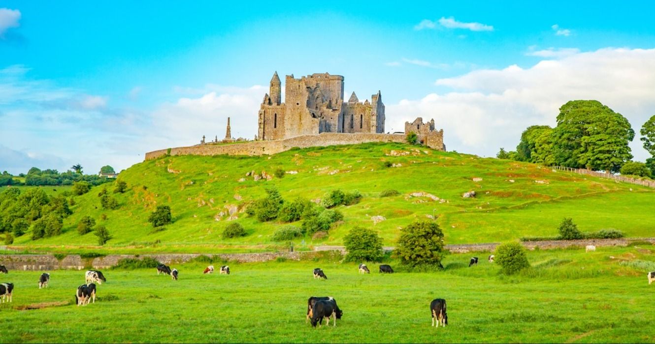 The ruins of the Rock of Cashel in Tipperary County, Ireland