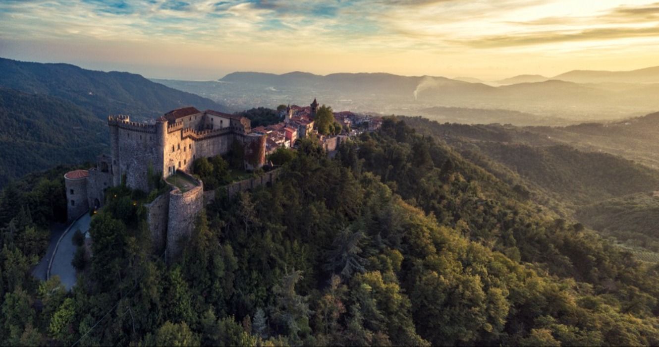 Malaspina Castle in Fosdinovo, Tuscany, Italy