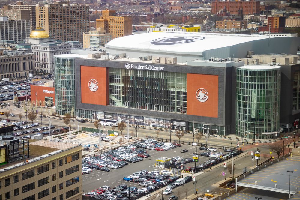 Prudential Center arena in downtown Newark