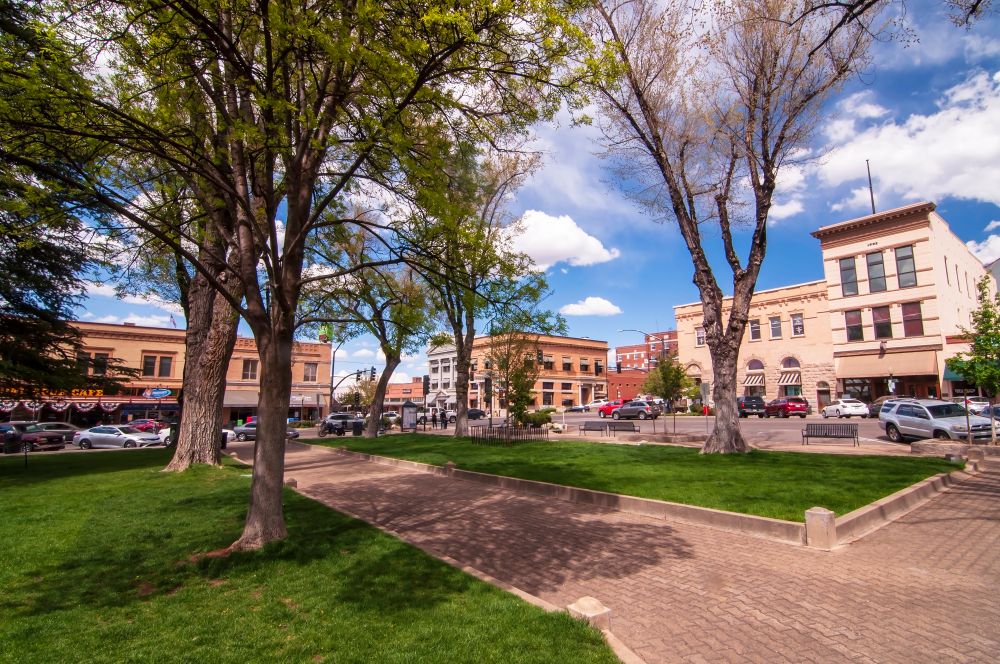 A section of the Yavapai County Courthouse Square in Prescott, Arizona
