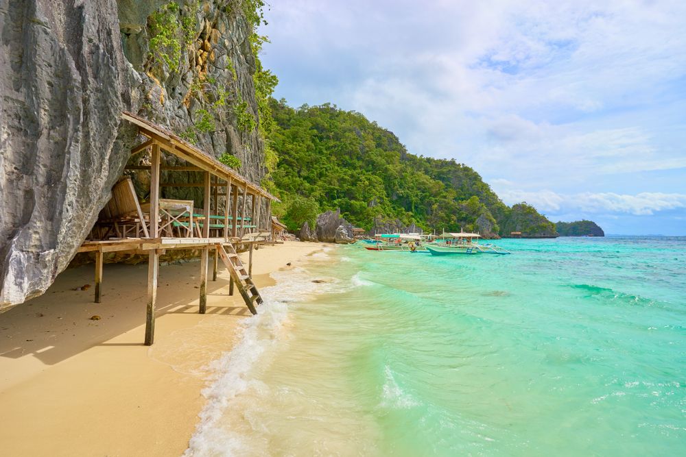 Banul Beach sa Coron Island, Palawan, Pilipinas