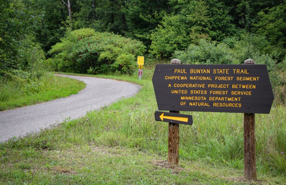 Paul Bunyan State Trail, Chippewa National Forest Segment in Walker, Minnesota, USA