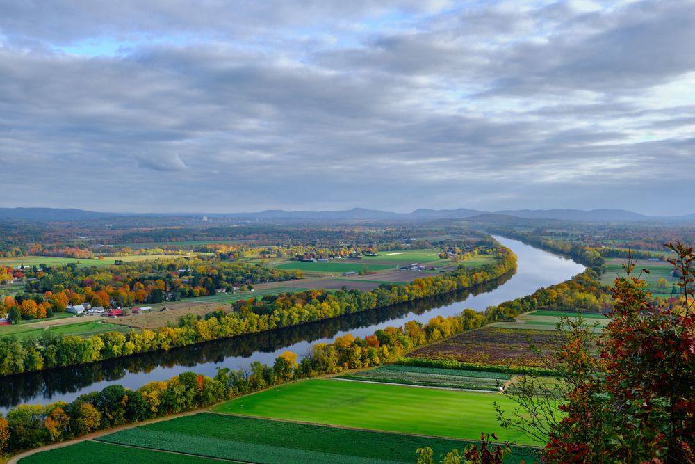 The Connecticut River flowing through the Pioneer Valley