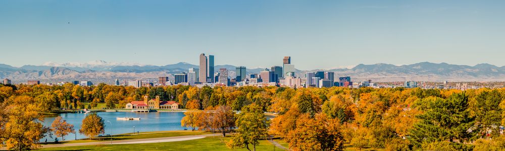 Denver skyline on a fall morning