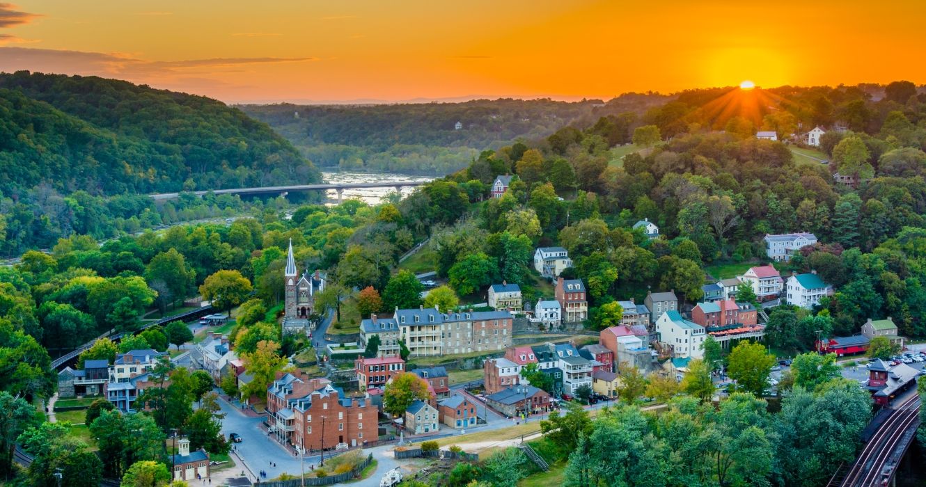Sunset in Harpers Ferry West Virginia