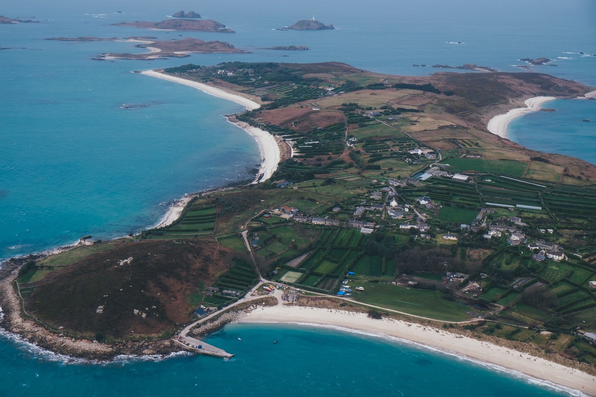The  Isles Of Scilly from the air