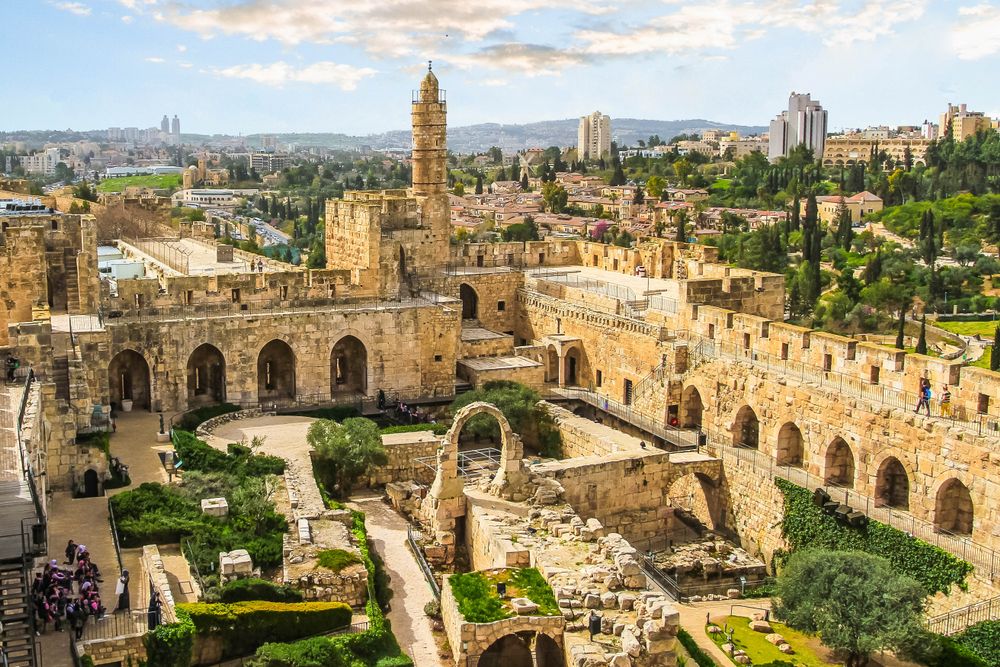 The Tower of David or the Jerusalem Citadel and Courtyard