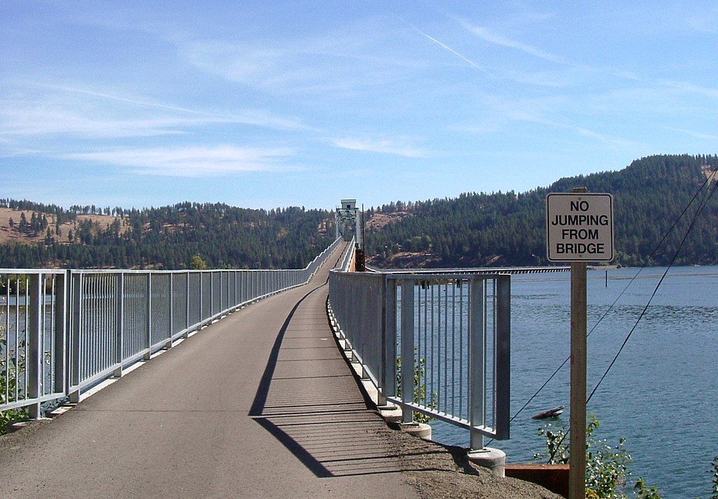 Trail bridge over Lake Coeur d'Alene