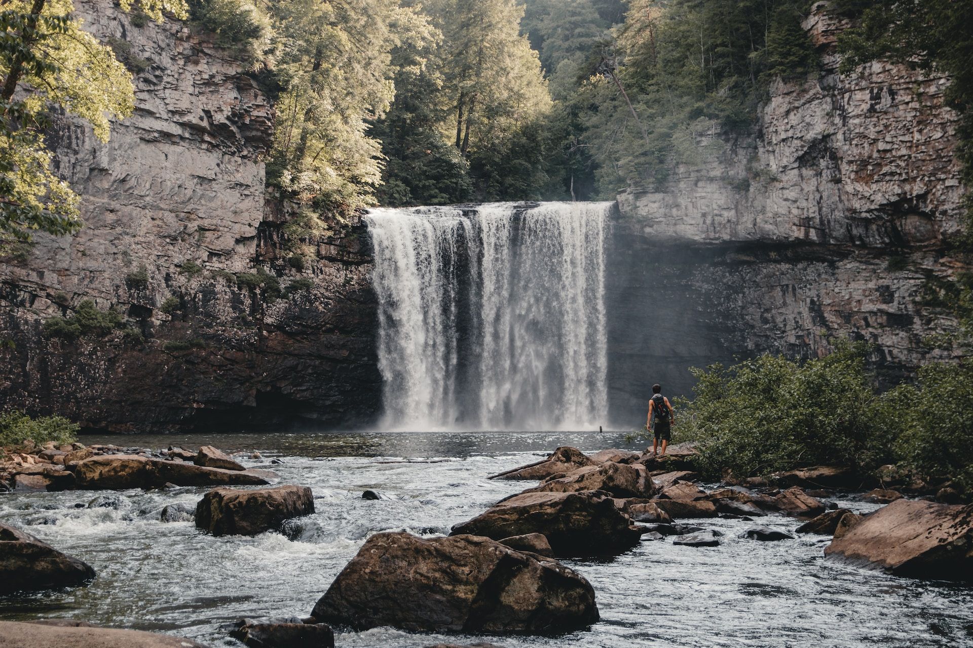 A waterfall in Fall creek falls state park