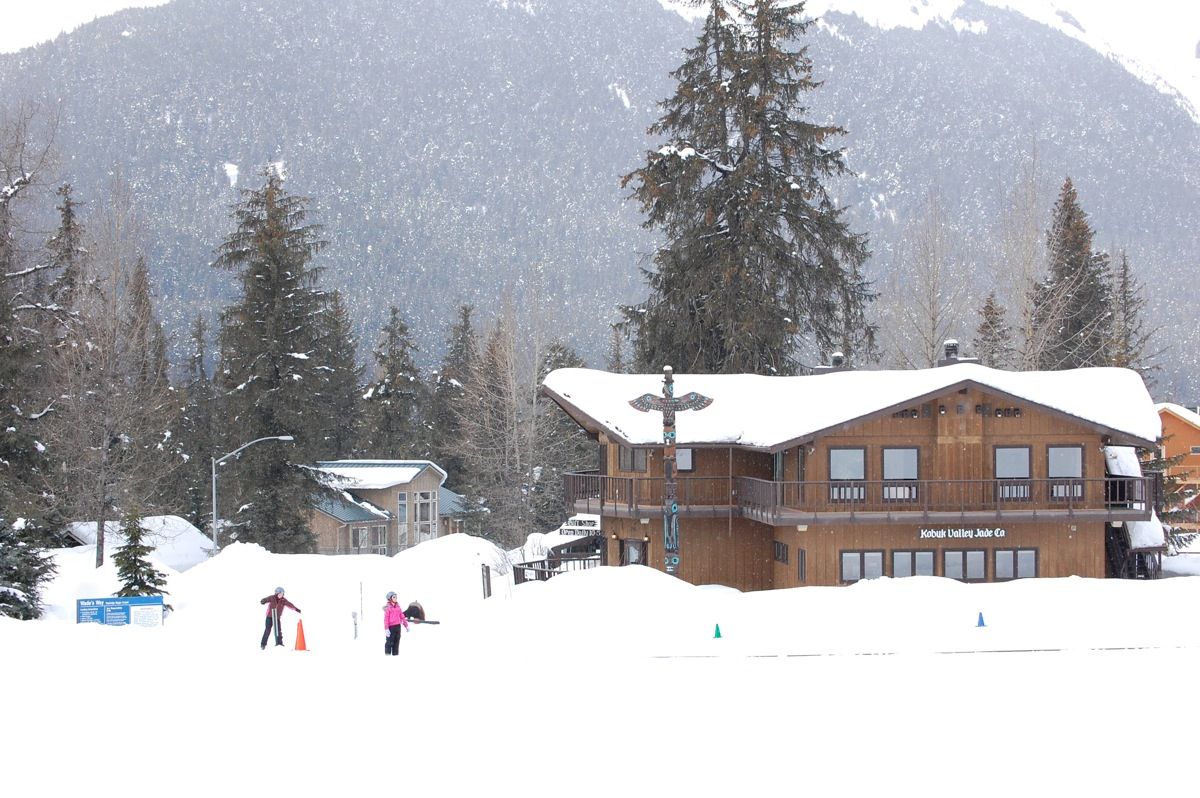 Heavy snow at Alyeska Ski Resort in Alaska, USA