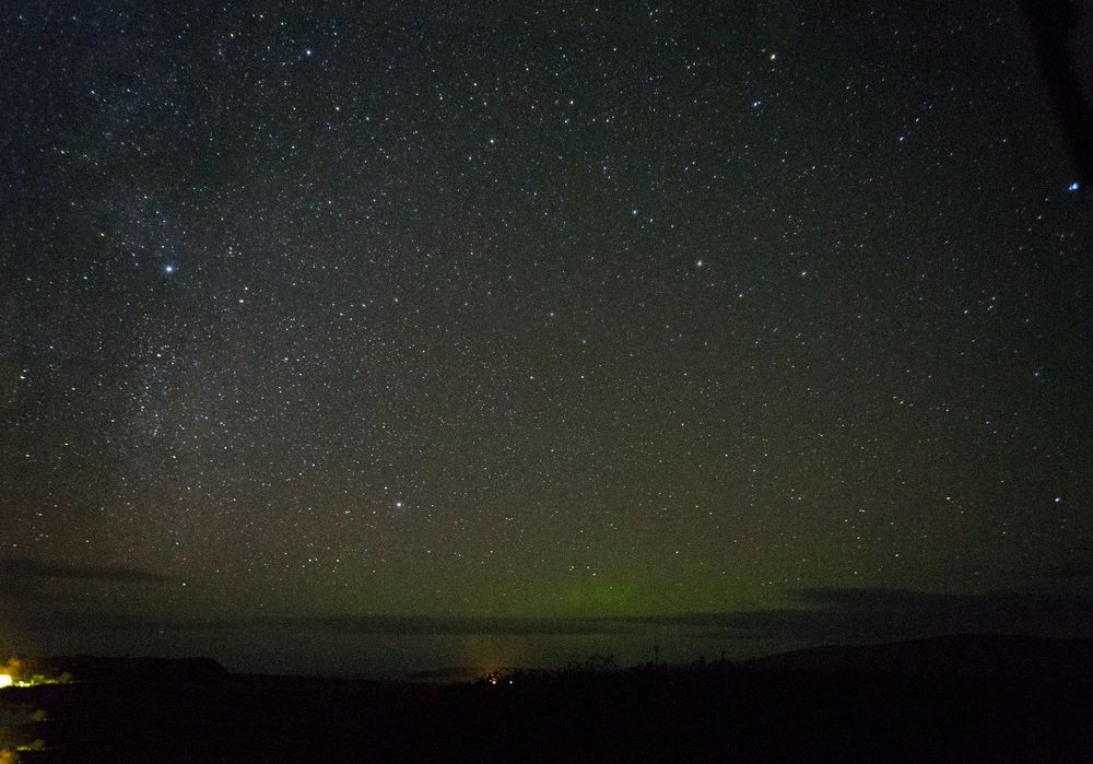 Aurora borealis northern lights in Orkney, Scotland