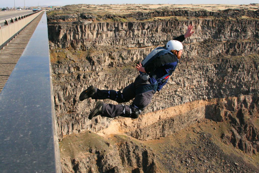 BASE jumping Perrine Bridge Twin Falls