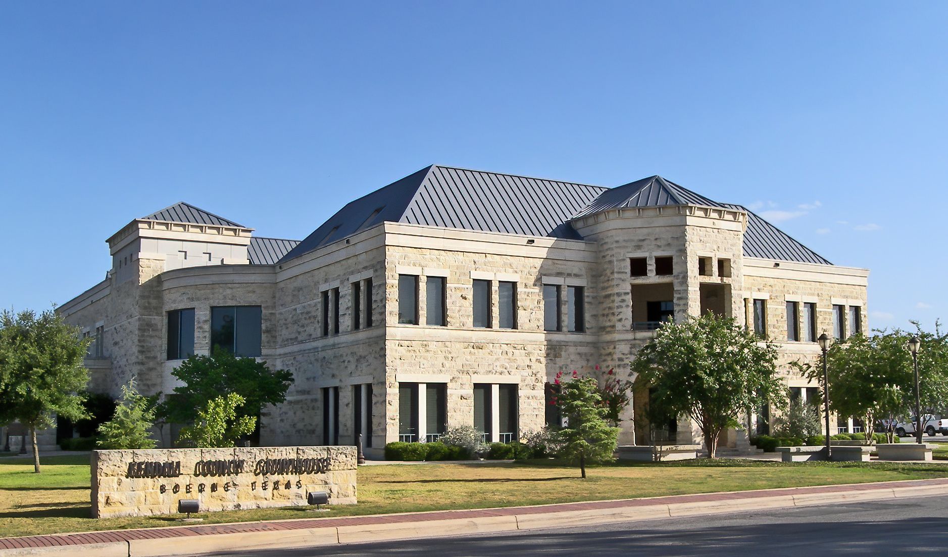 The current Kendall County Courthouse located in Boerne, Texas, United States was built in 1998