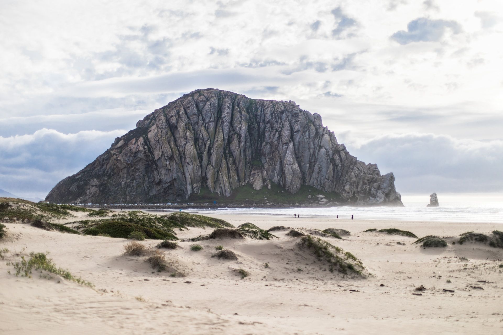The famous Morro Rock at Morro Bay in California 