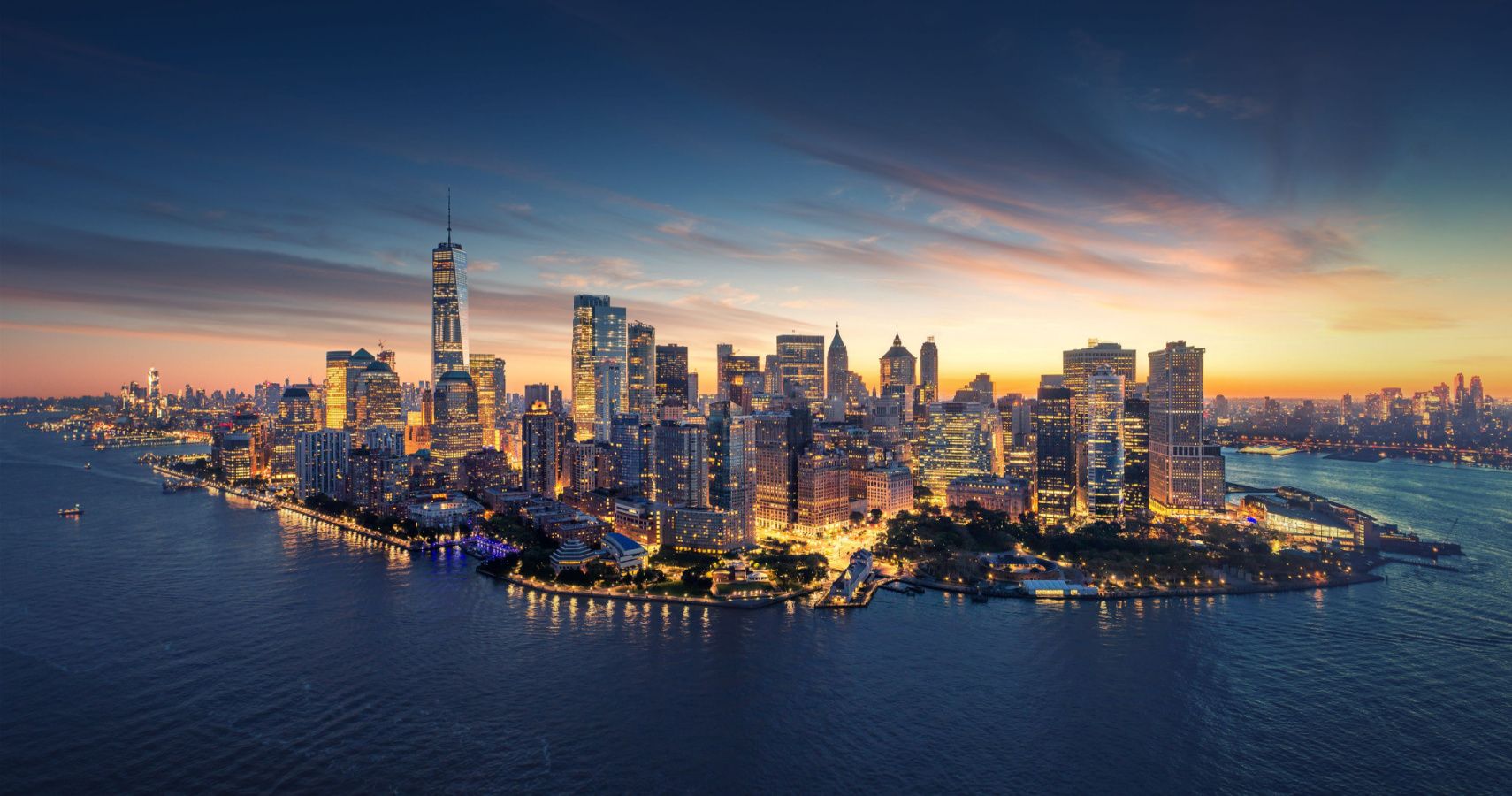 NYC Skyline In The Evening